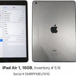 Apple iPad Air 1 16GB Black Wi-Fi, # 5 N